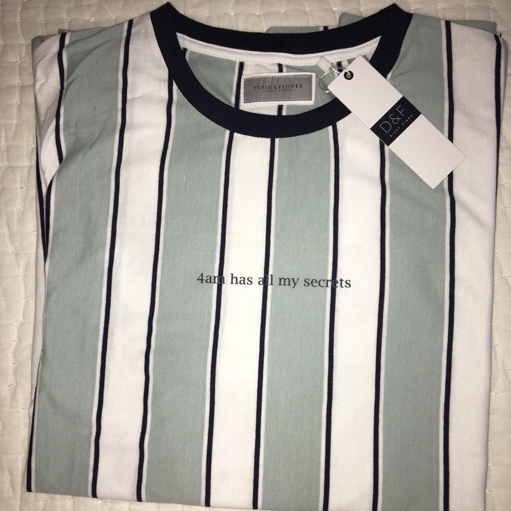 Large Denim&Flower Ricky Singh T-shirt